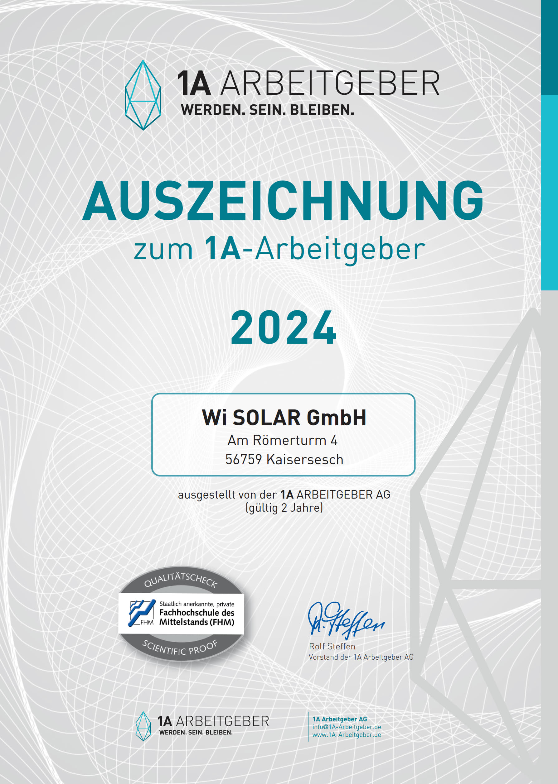 Auszeichnung_1A-Arbeitgeber_WiSolar_2024_1